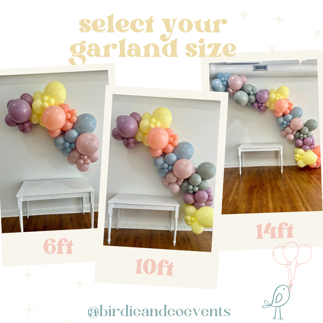 Muted Gender Reveal Balloon Garland