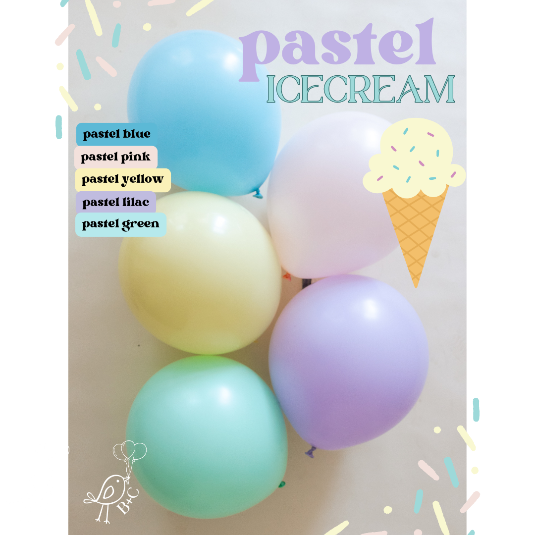 Pastel Icecream Balloon Garland