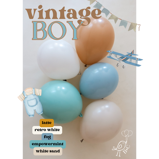 Vintage Boy Balloon Garland